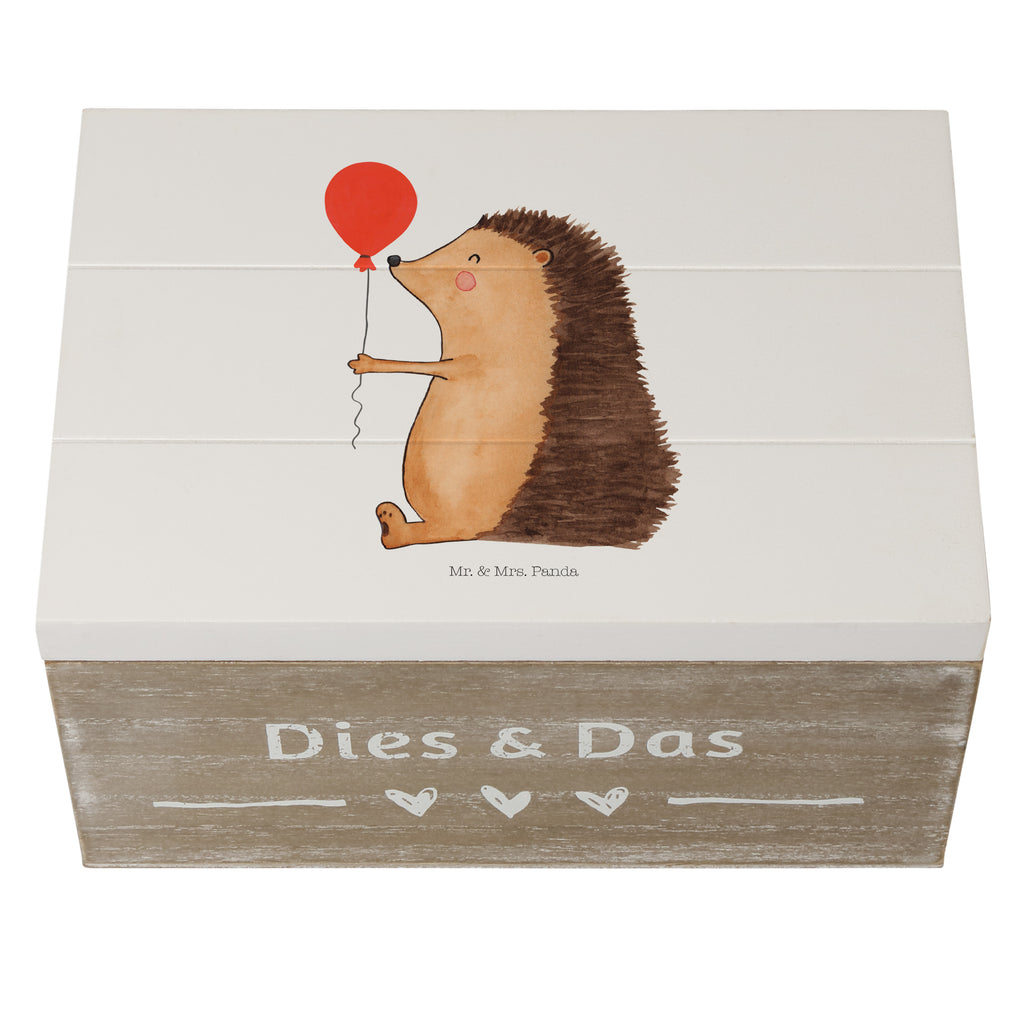 Holzkiste Igel mit Luftballon Holzkiste, Kiste, Schatzkiste, Truhe, Schatulle, XXL, Erinnerungsbox, Erinnerungskiste, Dekokiste, Aufbewahrungsbox, Tiermotive, Gute Laune, lustige Sprüche, Tiere, Igel, Geburtstag, Herzlichen Glückwunsch, Glückwunsch, Geburtstagskind, Ballon, Happy Birthday