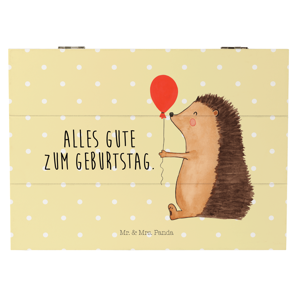 Holzkiste Igel mit Luftballon Holzkiste, Kiste, Schatzkiste, Truhe, Schatulle, XXL, Erinnerungsbox, Erinnerungskiste, Dekokiste, Aufbewahrungsbox, Tiermotive, Gute Laune, lustige Sprüche, Tiere, Igel, Geburtstag, Herzlichen Glückwunsch, Glückwunsch, Geburtstagskind, Ballon, Happy Birthday