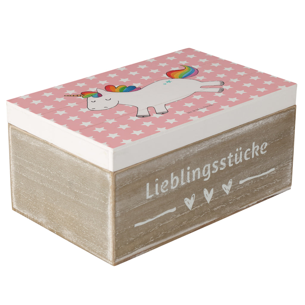 Holzkiste Einhorn Happy Holzkiste, Kiste, Schatzkiste, Truhe, Schatulle, XXL, Erinnerungsbox, Erinnerungskiste, Dekokiste, Aufbewahrungsbox, Einhorn, Einhörner, Einhorn Deko, Pegasus, Unicorn, glücklich, fröhlich, Spaß, Freude, Lebensfreude, witzig, spannend, Lächeln, Lachen