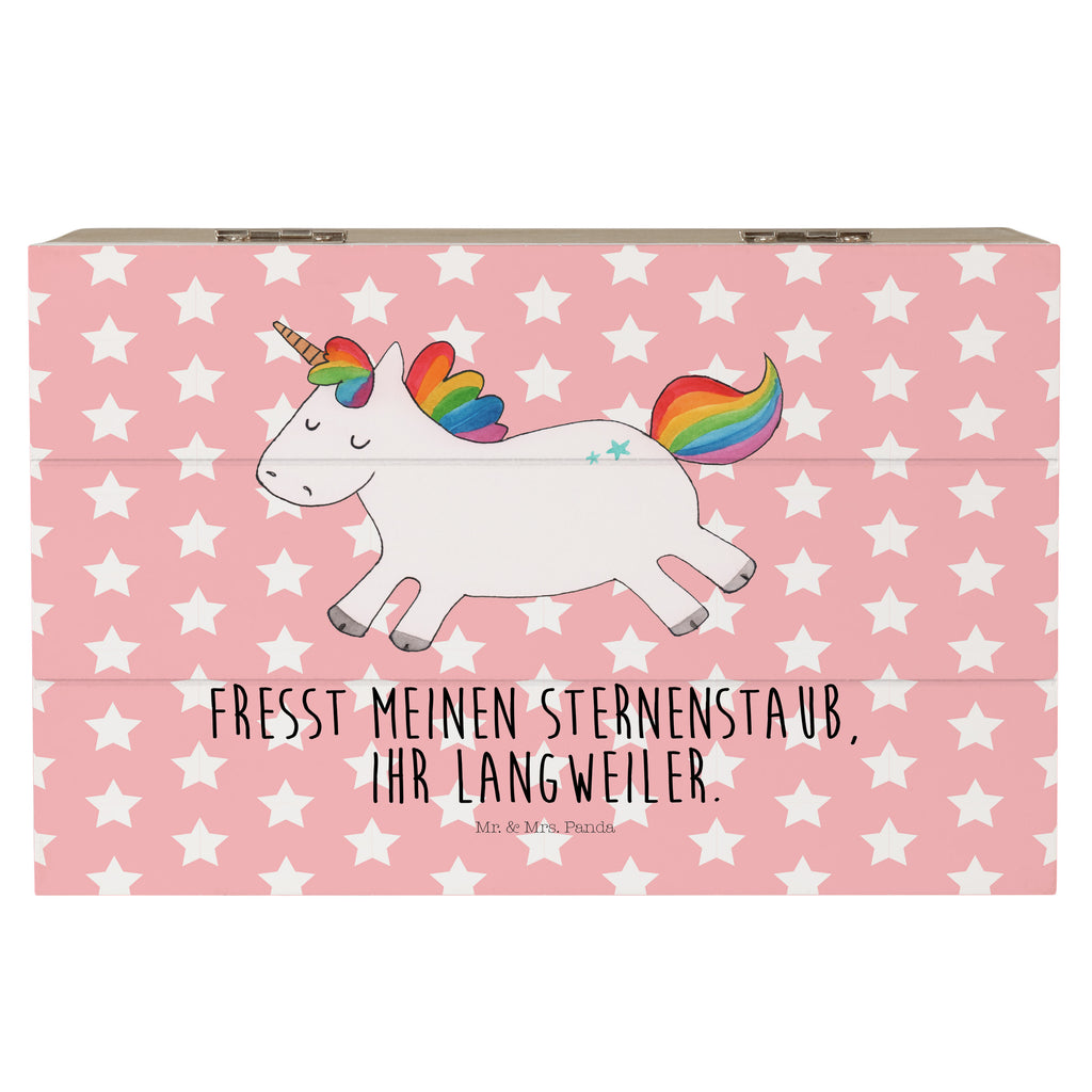 Holzkiste Einhorn Happy Holzkiste, Kiste, Schatzkiste, Truhe, Schatulle, XXL, Erinnerungsbox, Erinnerungskiste, Dekokiste, Aufbewahrungsbox, Einhorn, Einhörner, Einhorn Deko, Pegasus, Unicorn, glücklich, fröhlich, Spaß, Freude, Lebensfreude, witzig, spannend, Lächeln, Lachen