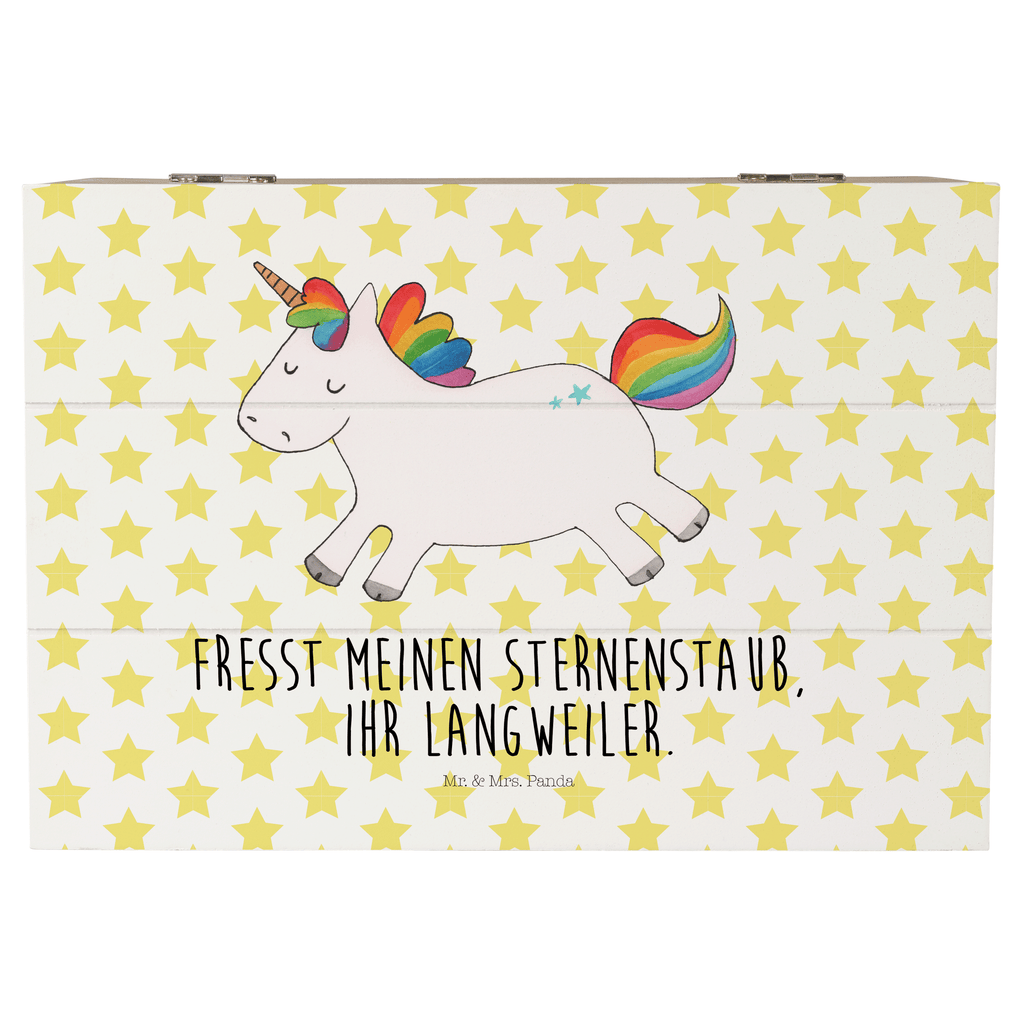 Holzkiste Einhorn Happy Holzkiste, Kiste, Schatzkiste, Truhe, Schatulle, XXL, Erinnerungsbox, Erinnerungskiste, Dekokiste, Aufbewahrungsbox, Einhorn, Einhörner, Einhorn Deko, Pegasus, Unicorn, glücklich, fröhlich, Spaß, Freude, Lebensfreude, witzig, spannend, Lächeln, Lachen