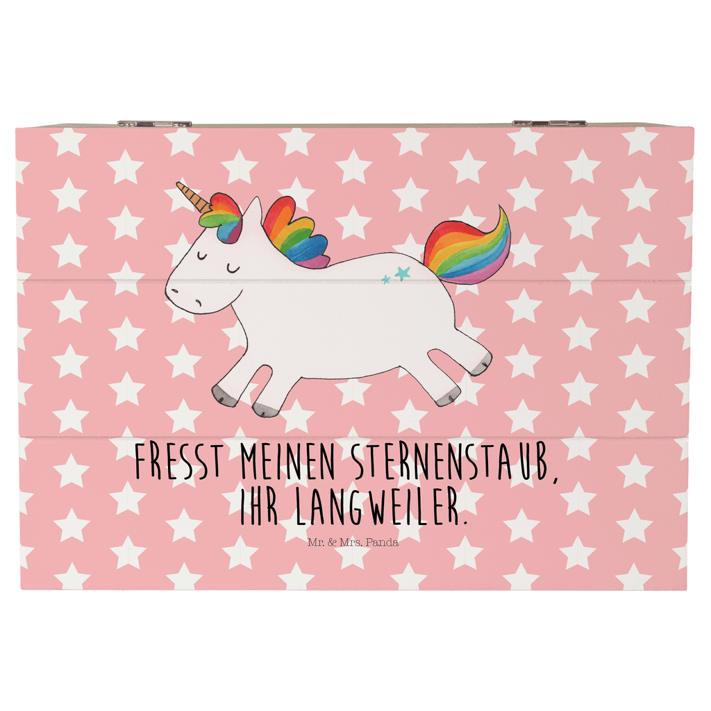 Holzkiste Einhorn Happy Holzkiste, Kiste, Schatzkiste, Truhe, Schatulle, XXL, Erinnerungsbox, Erinnerungskiste, Dekokiste, Aufbewahrungsbox, Einhorn, Einhörner, Einhorn Deko, Pegasus, Unicorn, glücklich, fröhlich, Spaß, Freude, Lebensfreude, witzig, spannend, Lächeln, Lachen