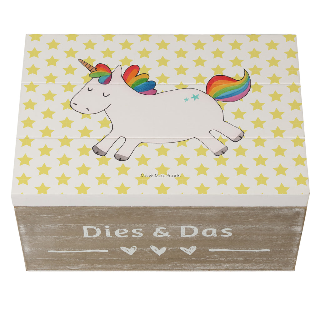 Holzkiste Einhorn Happy Holzkiste, Kiste, Schatzkiste, Truhe, Schatulle, XXL, Erinnerungsbox, Erinnerungskiste, Dekokiste, Aufbewahrungsbox, Einhorn, Einhörner, Einhorn Deko, Pegasus, Unicorn, glücklich, fröhlich, Spaß, Freude, Lebensfreude, witzig, spannend, Lächeln, Lachen
