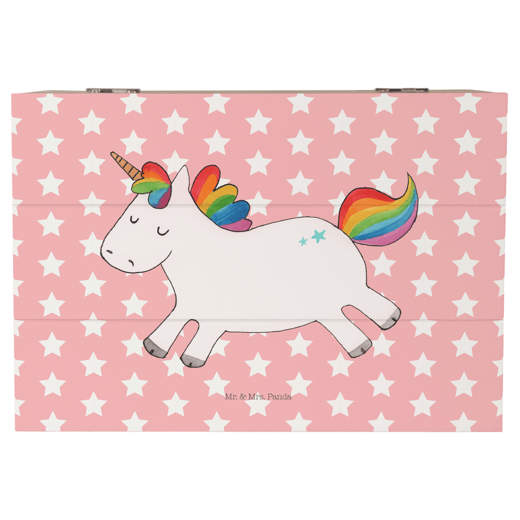 Holzkiste Einhorn Happy Holzkiste, Kiste, Schatzkiste, Truhe, Schatulle, XXL, Erinnerungsbox, Erinnerungskiste, Dekokiste, Aufbewahrungsbox, Einhorn, Einhörner, Einhorn Deko, Pegasus, Unicorn, glücklich, fröhlich, Spaß, Freude, Lebensfreude, witzig, spannend, Lächeln, Lachen