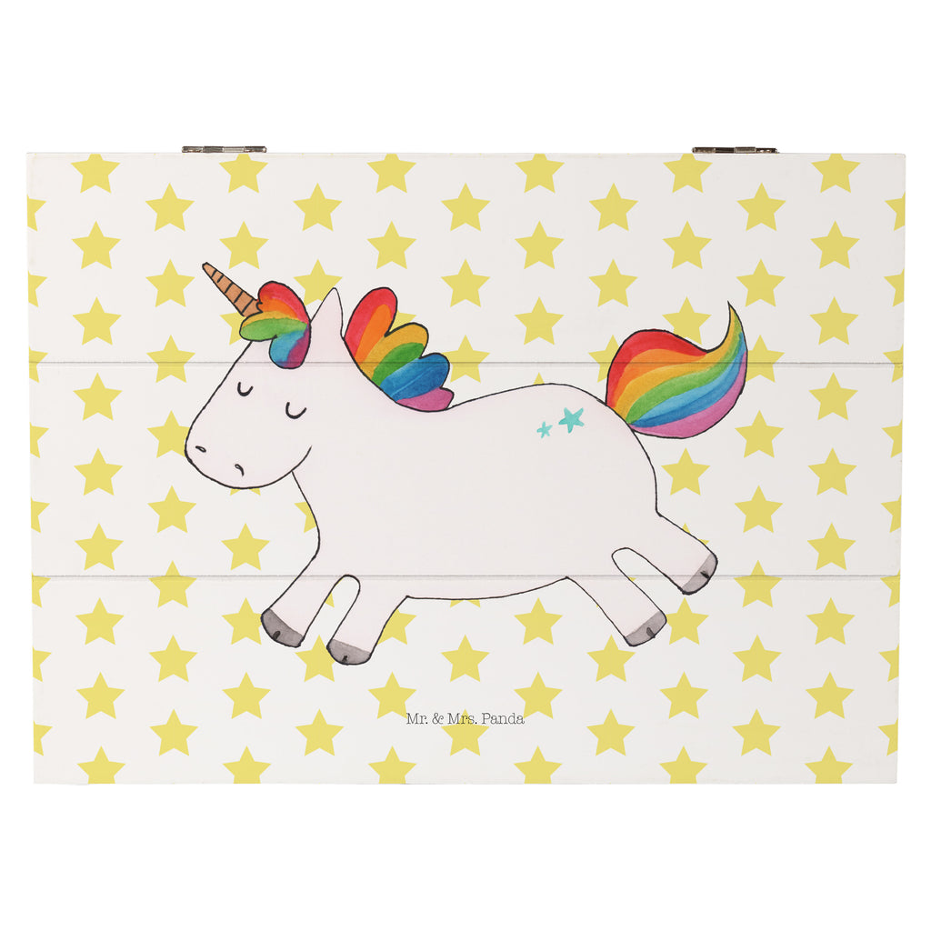 Holzkiste Einhorn Happy Holzkiste, Kiste, Schatzkiste, Truhe, Schatulle, XXL, Erinnerungsbox, Erinnerungskiste, Dekokiste, Aufbewahrungsbox, Einhorn, Einhörner, Einhorn Deko, Pegasus, Unicorn, glücklich, fröhlich, Spaß, Freude, Lebensfreude, witzig, spannend, Lächeln, Lachen