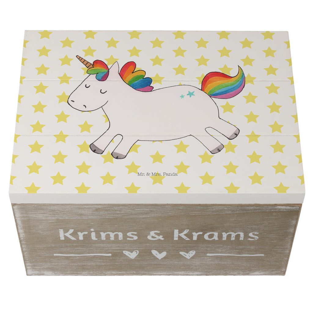 Holzkiste Einhorn Happy Holzkiste, Kiste, Schatzkiste, Truhe, Schatulle, XXL, Erinnerungsbox, Erinnerungskiste, Dekokiste, Aufbewahrungsbox, Einhorn, Einhörner, Einhorn Deko, Pegasus, Unicorn, glücklich, fröhlich, Spaß, Freude, Lebensfreude, witzig, spannend, Lächeln, Lachen