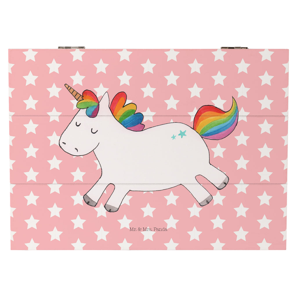 Holzkiste Einhorn Happy Holzkiste, Kiste, Schatzkiste, Truhe, Schatulle, XXL, Erinnerungsbox, Erinnerungskiste, Dekokiste, Aufbewahrungsbox, Einhorn, Einhörner, Einhorn Deko, Pegasus, Unicorn, glücklich, fröhlich, Spaß, Freude, Lebensfreude, witzig, spannend, Lächeln, Lachen