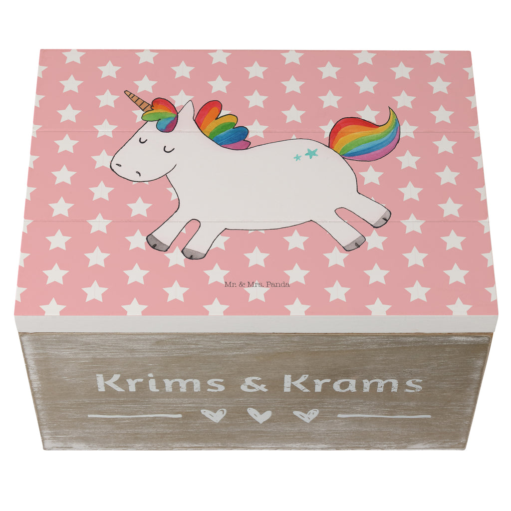 Holzkiste Einhorn Happy Holzkiste, Kiste, Schatzkiste, Truhe, Schatulle, XXL, Erinnerungsbox, Erinnerungskiste, Dekokiste, Aufbewahrungsbox, Einhorn, Einhörner, Einhorn Deko, Pegasus, Unicorn, glücklich, fröhlich, Spaß, Freude, Lebensfreude, witzig, spannend, Lächeln, Lachen