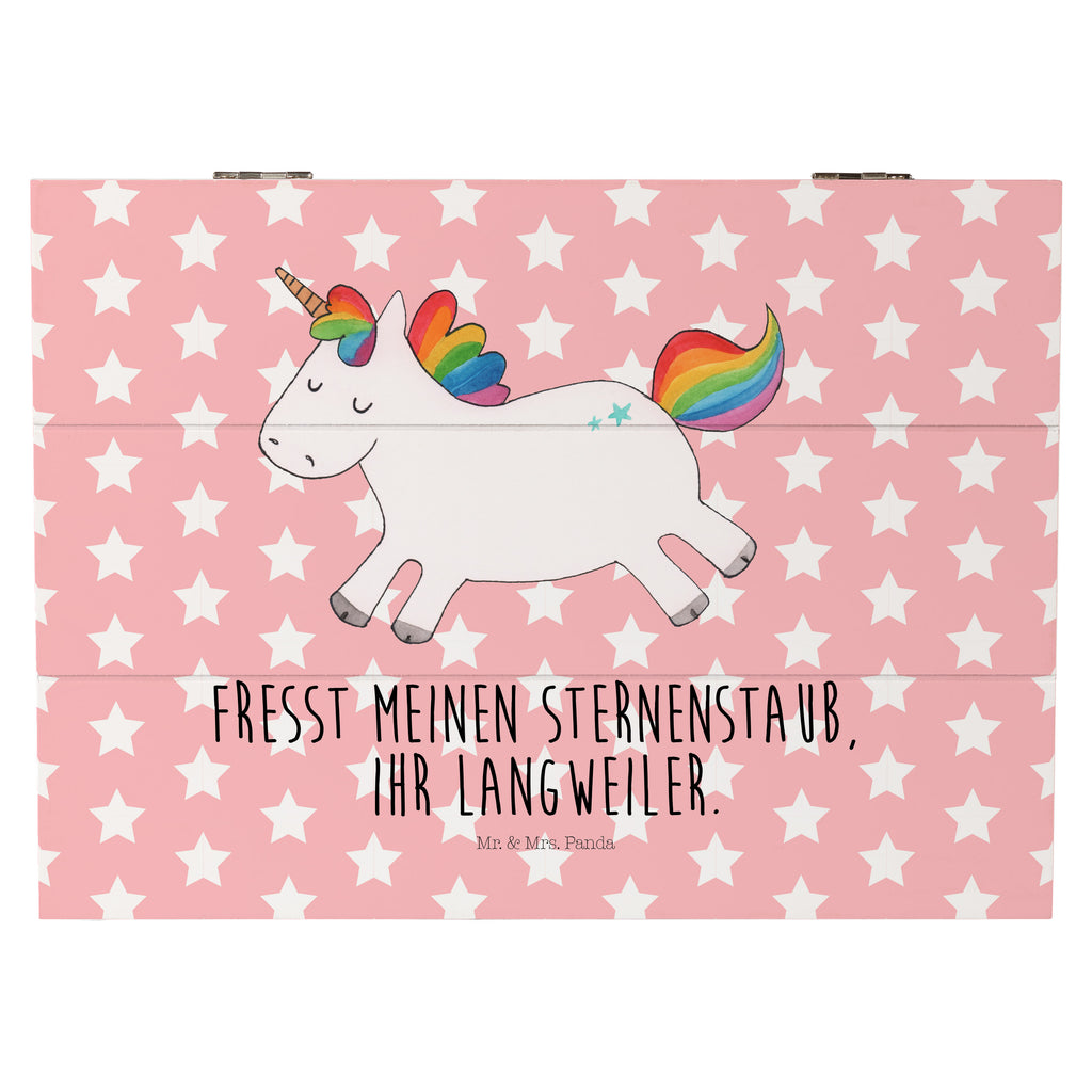 Holzkiste Einhorn Happy Holzkiste, Kiste, Schatzkiste, Truhe, Schatulle, XXL, Erinnerungsbox, Erinnerungskiste, Dekokiste, Aufbewahrungsbox, Einhorn, Einhörner, Einhorn Deko, Pegasus, Unicorn, glücklich, fröhlich, Spaß, Freude, Lebensfreude, witzig, spannend, Lächeln, Lachen