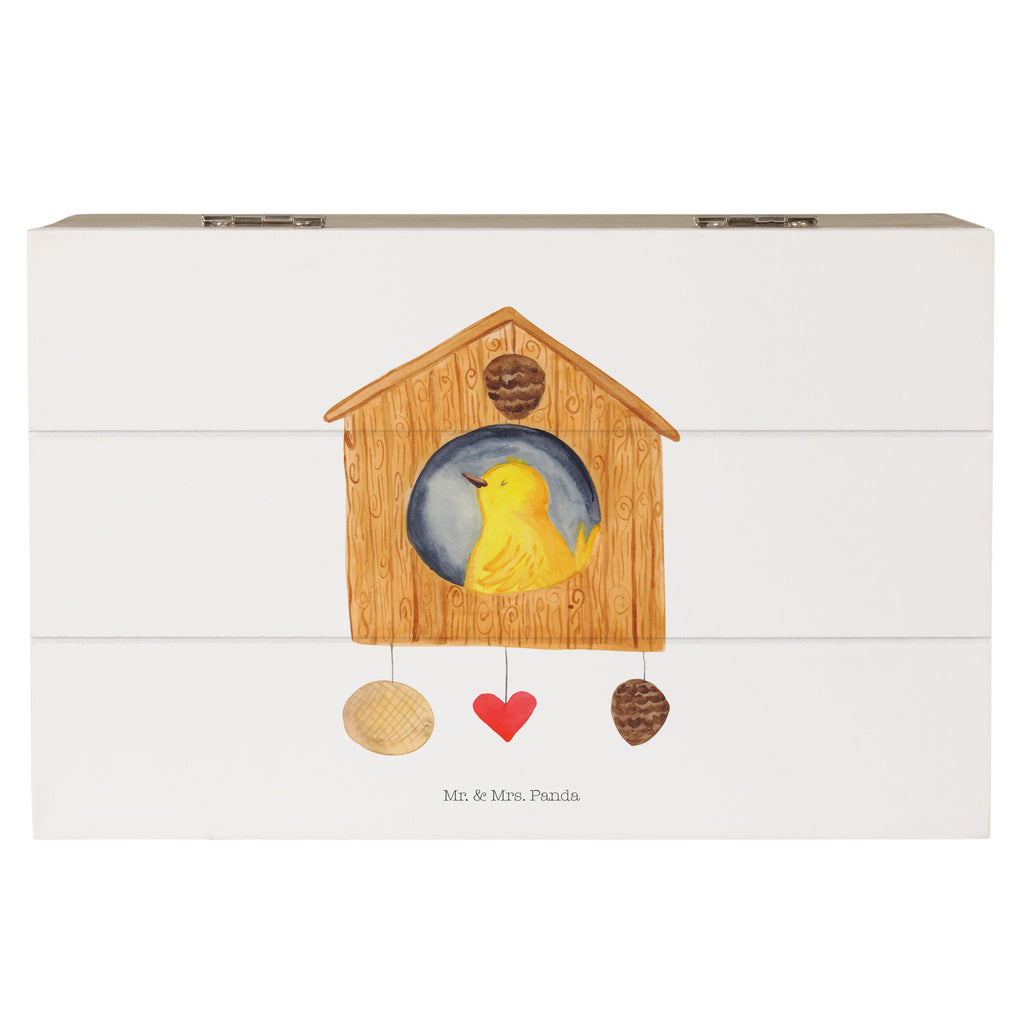 Holzkiste Vogelhaus sweet Home Holzkiste, Kiste, Schatzkiste, Truhe, Schatulle, XXL, Erinnerungsbox, Erinnerungskiste, Dekokiste, Aufbewahrungsbox, Tiermotive, Gute Laune, lustige Sprüche, Tiere, Vogelhaus, Vogel, Home sweet Home, Einzug, Umzug, Geschenk, Einzugsgeschenk, Hausbau, Haus