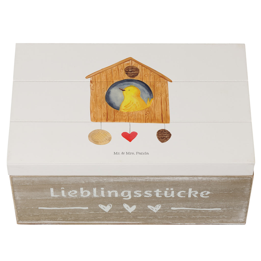 Holzkiste Vogelhaus sweet Home Holzkiste, Kiste, Schatzkiste, Truhe, Schatulle, XXL, Erinnerungsbox, Erinnerungskiste, Dekokiste, Aufbewahrungsbox, Tiermotive, Gute Laune, lustige Sprüche, Tiere, Vogelhaus, Vogel, Home sweet Home, Einzug, Umzug, Geschenk, Einzugsgeschenk, Hausbau, Haus