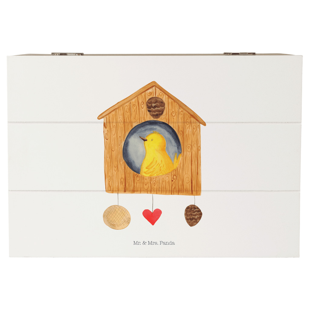 Holzkiste Vogelhaus sweet Home Holzkiste, Kiste, Schatzkiste, Truhe, Schatulle, XXL, Erinnerungsbox, Erinnerungskiste, Dekokiste, Aufbewahrungsbox, Tiermotive, Gute Laune, lustige Sprüche, Tiere, Vogelhaus, Vogel, Home sweet Home, Einzug, Umzug, Geschenk, Einzugsgeschenk, Hausbau, Haus