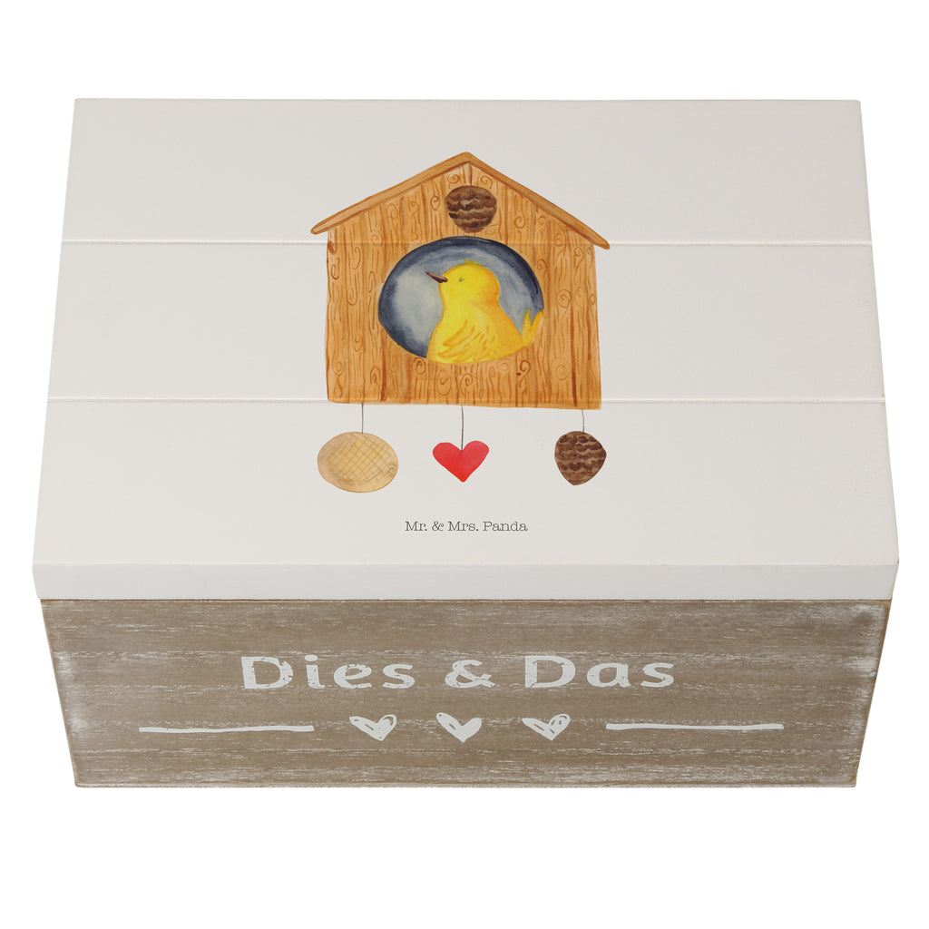 Holzkiste Vogelhaus sweet Home Holzkiste, Kiste, Schatzkiste, Truhe, Schatulle, XXL, Erinnerungsbox, Erinnerungskiste, Dekokiste, Aufbewahrungsbox, Tiermotive, Gute Laune, lustige Sprüche, Tiere, Vogelhaus, Vogel, Home sweet Home, Einzug, Umzug, Geschenk, Einzugsgeschenk, Hausbau, Haus
