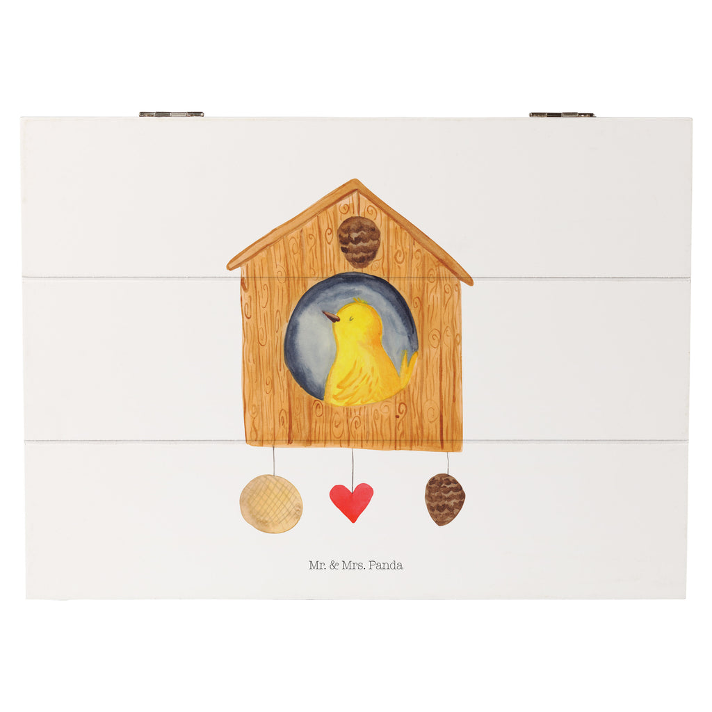 Holzkiste Vogelhaus sweet Home Holzkiste, Kiste, Schatzkiste, Truhe, Schatulle, XXL, Erinnerungsbox, Erinnerungskiste, Dekokiste, Aufbewahrungsbox, Tiermotive, Gute Laune, lustige Sprüche, Tiere, Vogelhaus, Vogel, Home sweet Home, Einzug, Umzug, Geschenk, Einzugsgeschenk, Hausbau, Haus