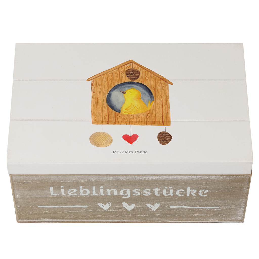 Holzkiste Vogelhaus Holzkiste, Kiste, Schatzkiste, Truhe, Schatulle, XXL, Erinnerungsbox, Erinnerungskiste, Dekokiste, Aufbewahrungsbox, Tiermotive, Gute Laune, lustige Sprüche, Tiere, Vogel, Vögel, Vogelhaus, Vogelhäuschen, Home sweet home, Zuhause, Nest, Eigenheim, Familie, Wohnung, Haus, unser Haus, Lieblingsort, Castle