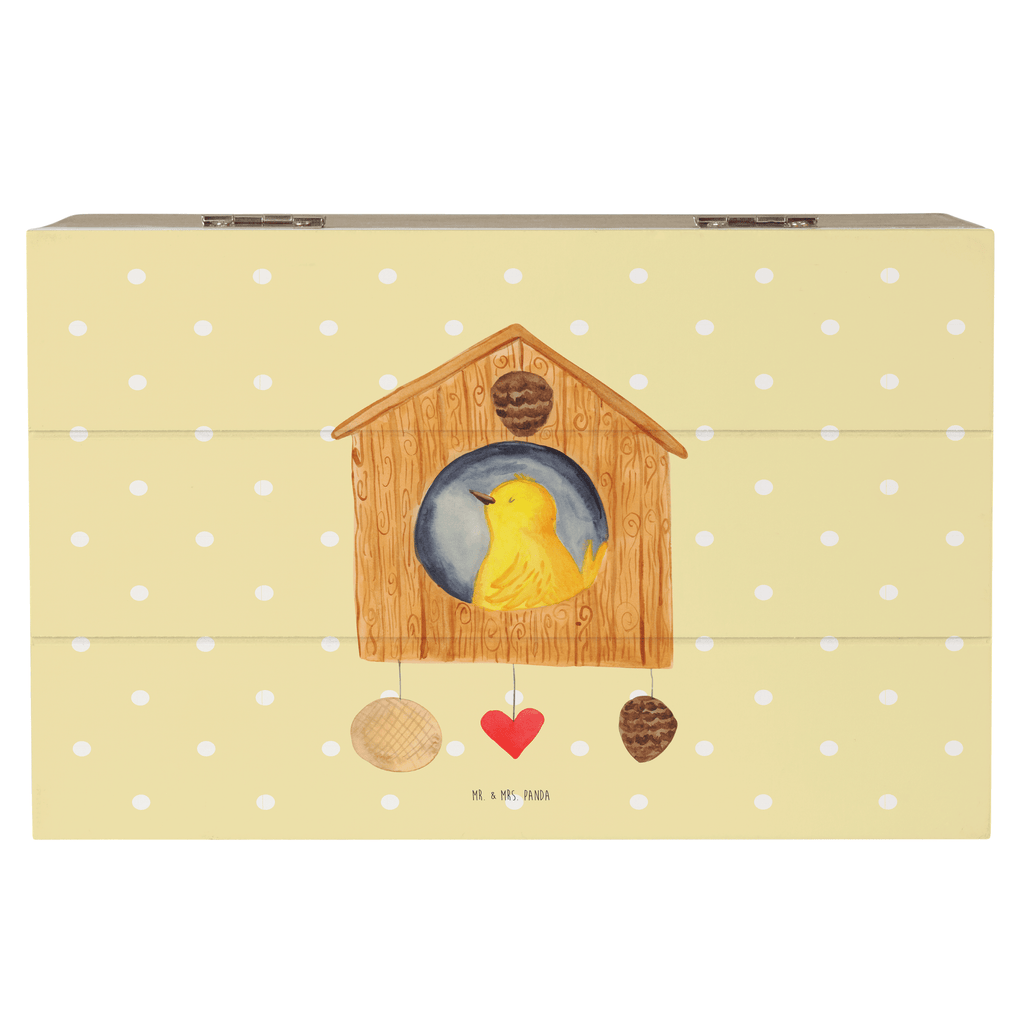 Holzkiste Vogelhaus Holzkiste, Kiste, Schatzkiste, Truhe, Schatulle, XXL, Erinnerungsbox, Erinnerungskiste, Dekokiste, Aufbewahrungsbox, Tiermotive, Gute Laune, lustige Sprüche, Tiere, Vogel, Vögel, Vogelhaus, Vogelhäuschen, Home sweet home, Zuhause, Nest, Eigenheim, Familie, Wohnung, Haus, unser Haus, Lieblingsort, Castle