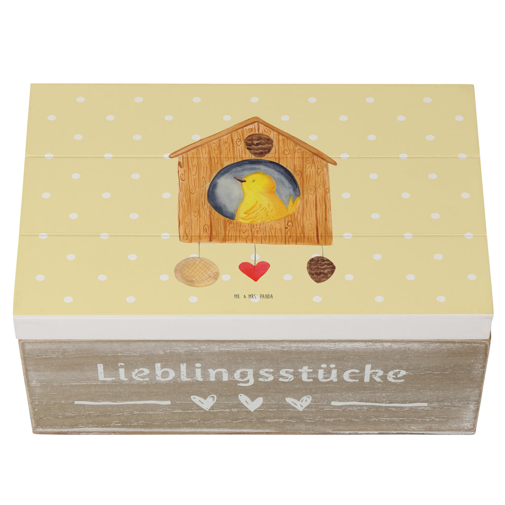 Holzkiste Vogelhaus Holzkiste, Kiste, Schatzkiste, Truhe, Schatulle, XXL, Erinnerungsbox, Erinnerungskiste, Dekokiste, Aufbewahrungsbox, Tiermotive, Gute Laune, lustige Sprüche, Tiere, Vogel, Vögel, Vogelhaus, Vogelhäuschen, Home sweet home, Zuhause, Nest, Eigenheim, Familie, Wohnung, Haus, unser Haus, Lieblingsort, Castle