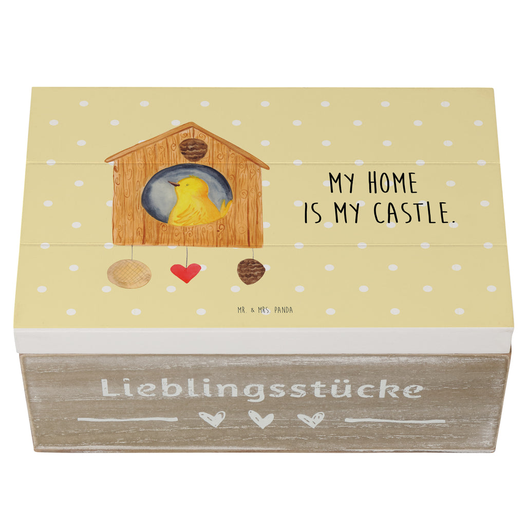 Holzkiste Vogelhaus Holzkiste, Kiste, Schatzkiste, Truhe, Schatulle, XXL, Erinnerungsbox, Erinnerungskiste, Dekokiste, Aufbewahrungsbox, Tiermotive, Gute Laune, lustige Sprüche, Tiere, Vogel, Vögel, Vogelhaus, Vogelhäuschen, Home sweet home, Zuhause, Nest, Eigenheim, Familie, Wohnung, Haus, unser Haus, Lieblingsort, Castle