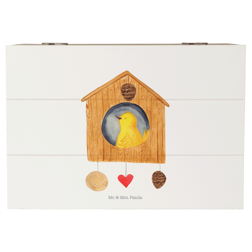 Holzkiste Vogelhaus Holzkiste, Kiste, Schatzkiste, Truhe, Schatulle, XXL, Erinnerungsbox, Erinnerungskiste, Dekokiste, Aufbewahrungsbox, Tiermotive, Gute Laune, lustige Sprüche, Tiere, Vogel, Vögel, Vogelhaus, Vogelhäuschen, Home sweet home, Zuhause, Nest, Eigenheim, Familie, Wohnung, Haus, unser Haus, Lieblingsort, Castle
