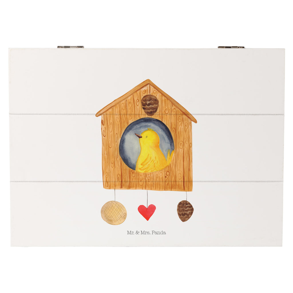 Holzkiste Vogelhaus Holzkiste, Kiste, Schatzkiste, Truhe, Schatulle, XXL, Erinnerungsbox, Erinnerungskiste, Dekokiste, Aufbewahrungsbox, Tiermotive, Gute Laune, lustige Sprüche, Tiere, Vogel, Vögel, Vogelhaus, Vogelhäuschen, Home sweet home, Zuhause, Nest, Eigenheim, Familie, Wohnung, Haus, unser Haus, Lieblingsort, Castle