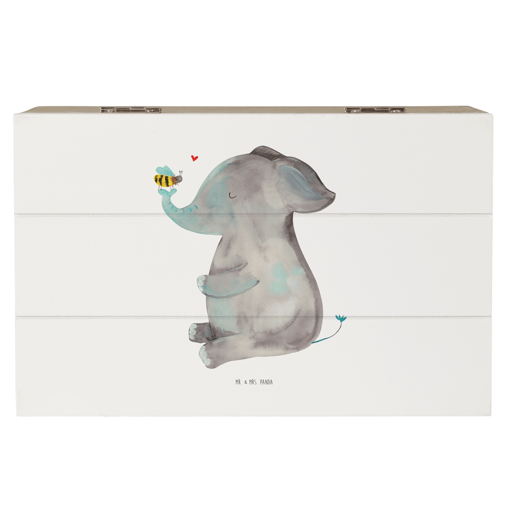 Holzkiste Elefant & Biene Holzkiste, Kiste, Schatzkiste, Truhe, Schatulle, XXL, Erinnerungsbox, Erinnerungskiste, Dekokiste, Aufbewahrungsbox, Tiermotive, Gute Laune, lustige Sprüche, Tiere, Elefant, Biene, Liebe, Liebesbeweis, Jahrestag, Liebesgeschenk, Heiratsantrag, Hochzeitsgeschenk, Liebesspruch