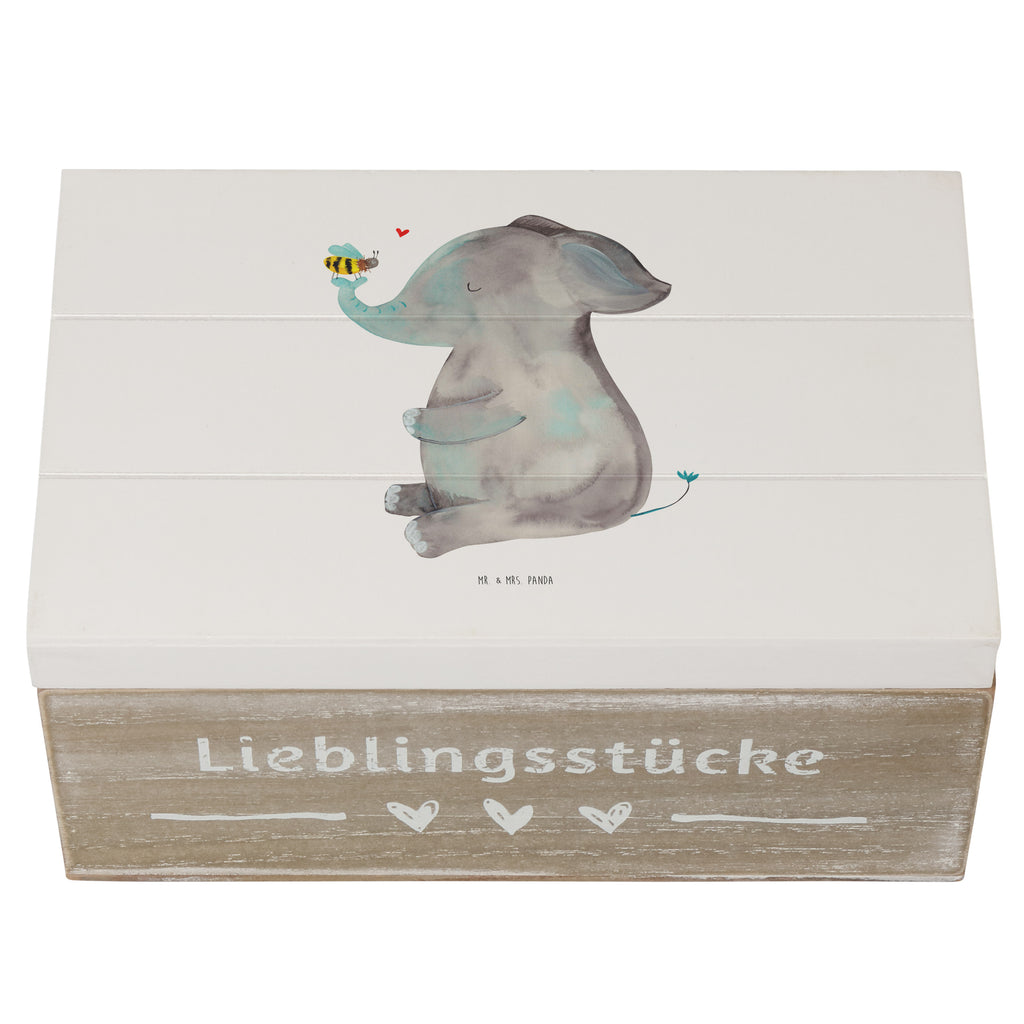 Holzkiste Elefant & Biene Holzkiste, Kiste, Schatzkiste, Truhe, Schatulle, XXL, Erinnerungsbox, Erinnerungskiste, Dekokiste, Aufbewahrungsbox, Tiermotive, Gute Laune, lustige Sprüche, Tiere, Elefant, Biene, Liebe, Liebesbeweis, Jahrestag, Liebesgeschenk, Heiratsantrag, Hochzeitsgeschenk, Liebesspruch