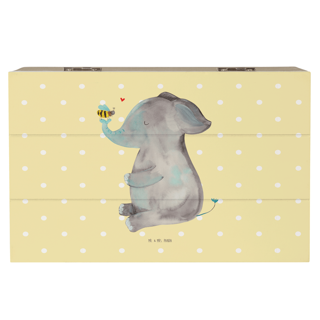 Holzkiste Elefant & Biene Holzkiste, Kiste, Schatzkiste, Truhe, Schatulle, XXL, Erinnerungsbox, Erinnerungskiste, Dekokiste, Aufbewahrungsbox, Tiermotive, Gute Laune, lustige Sprüche, Tiere, Elefant, Biene, Liebe, Liebesbeweis, Jahrestag, Liebesgeschenk, Heiratsantrag, Hochzeitsgeschenk, Liebesspruch