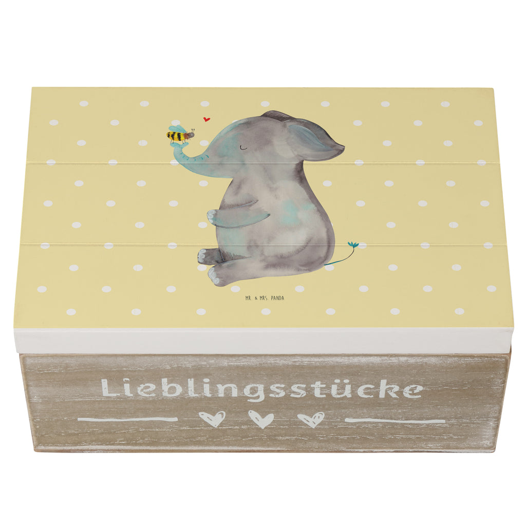 Holzkiste Elefant & Biene Holzkiste, Kiste, Schatzkiste, Truhe, Schatulle, XXL, Erinnerungsbox, Erinnerungskiste, Dekokiste, Aufbewahrungsbox, Tiermotive, Gute Laune, lustige Sprüche, Tiere, Elefant, Biene, Liebe, Liebesbeweis, Jahrestag, Liebesgeschenk, Heiratsantrag, Hochzeitsgeschenk, Liebesspruch