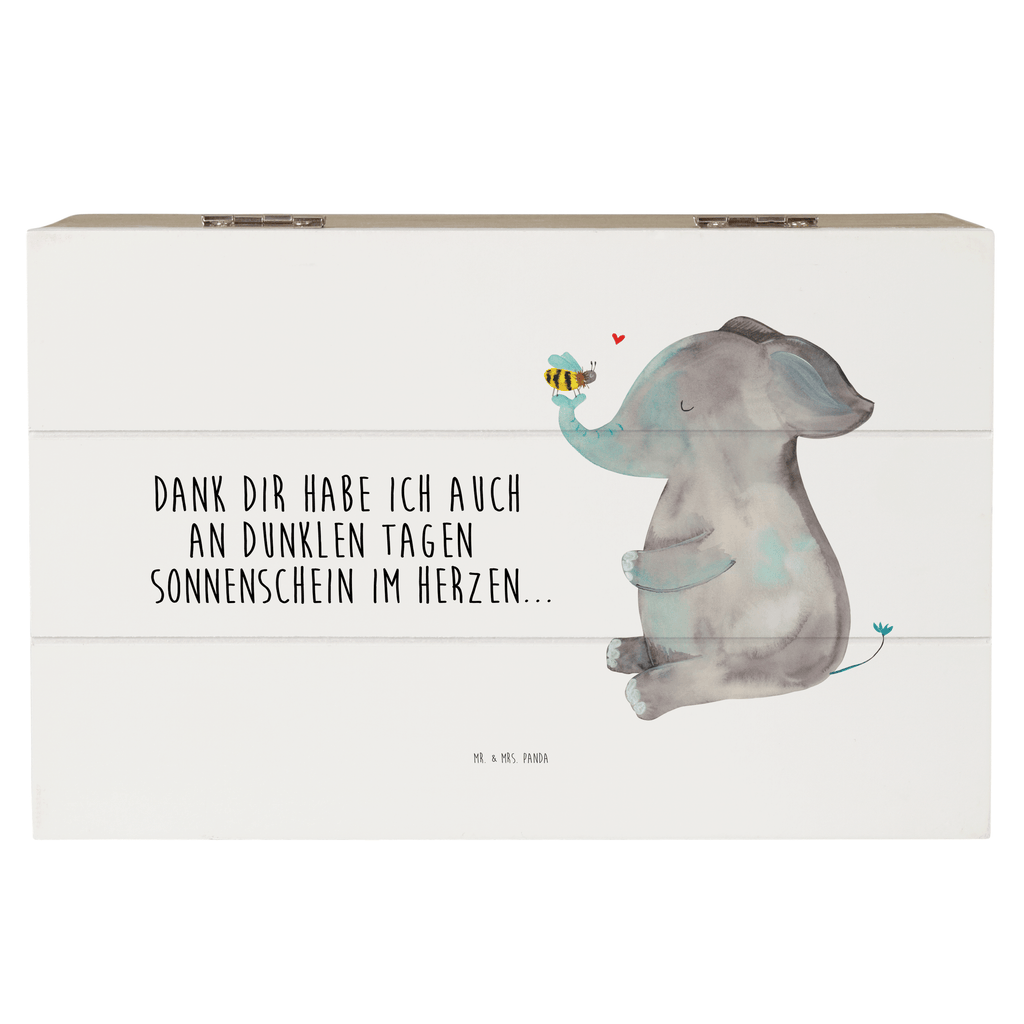 Holzkiste Elefant & Biene Holzkiste, Kiste, Schatzkiste, Truhe, Schatulle, XXL, Erinnerungsbox, Erinnerungskiste, Dekokiste, Aufbewahrungsbox, Tiermotive, Gute Laune, lustige Sprüche, Tiere, Elefant, Biene, Liebe, Liebesbeweis, Jahrestag, Liebesgeschenk, Heiratsantrag, Hochzeitsgeschenk, Liebesspruch