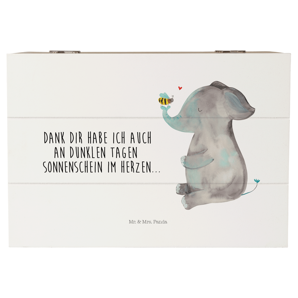 Holzkiste Elefant & Biene Holzkiste, Kiste, Schatzkiste, Truhe, Schatulle, XXL, Erinnerungsbox, Erinnerungskiste, Dekokiste, Aufbewahrungsbox, Tiermotive, Gute Laune, lustige Sprüche, Tiere, Elefant, Biene, Liebe, Liebesbeweis, Jahrestag, Liebesgeschenk, Heiratsantrag, Hochzeitsgeschenk, Liebesspruch