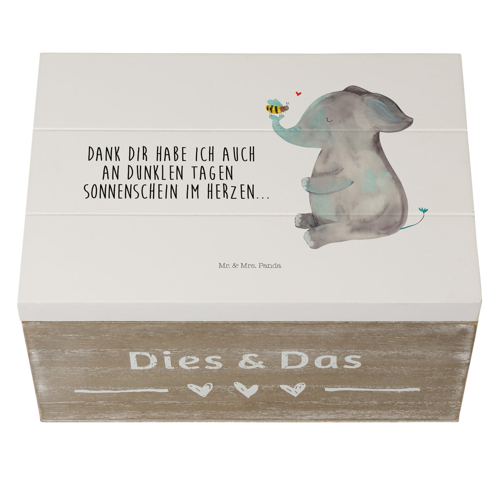 Holzkiste Elefant & Biene Holzkiste, Kiste, Schatzkiste, Truhe, Schatulle, XXL, Erinnerungsbox, Erinnerungskiste, Dekokiste, Aufbewahrungsbox, Tiermotive, Gute Laune, lustige Sprüche, Tiere, Elefant, Biene, Liebe, Liebesbeweis, Jahrestag, Liebesgeschenk, Heiratsantrag, Hochzeitsgeschenk, Liebesspruch