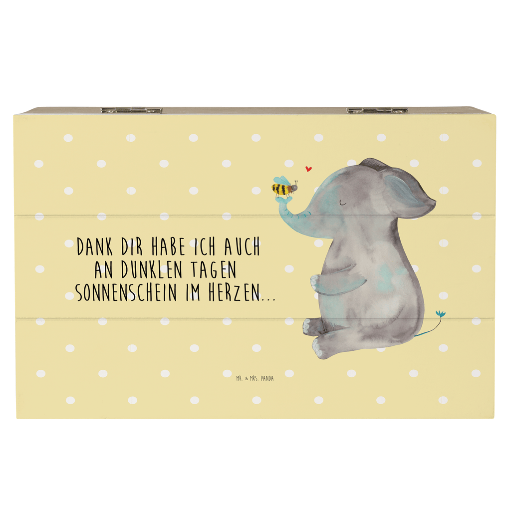 Holzkiste Elefant & Biene Holzkiste, Kiste, Schatzkiste, Truhe, Schatulle, XXL, Erinnerungsbox, Erinnerungskiste, Dekokiste, Aufbewahrungsbox, Tiermotive, Gute Laune, lustige Sprüche, Tiere, Elefant, Biene, Liebe, Liebesbeweis, Jahrestag, Liebesgeschenk, Heiratsantrag, Hochzeitsgeschenk, Liebesspruch