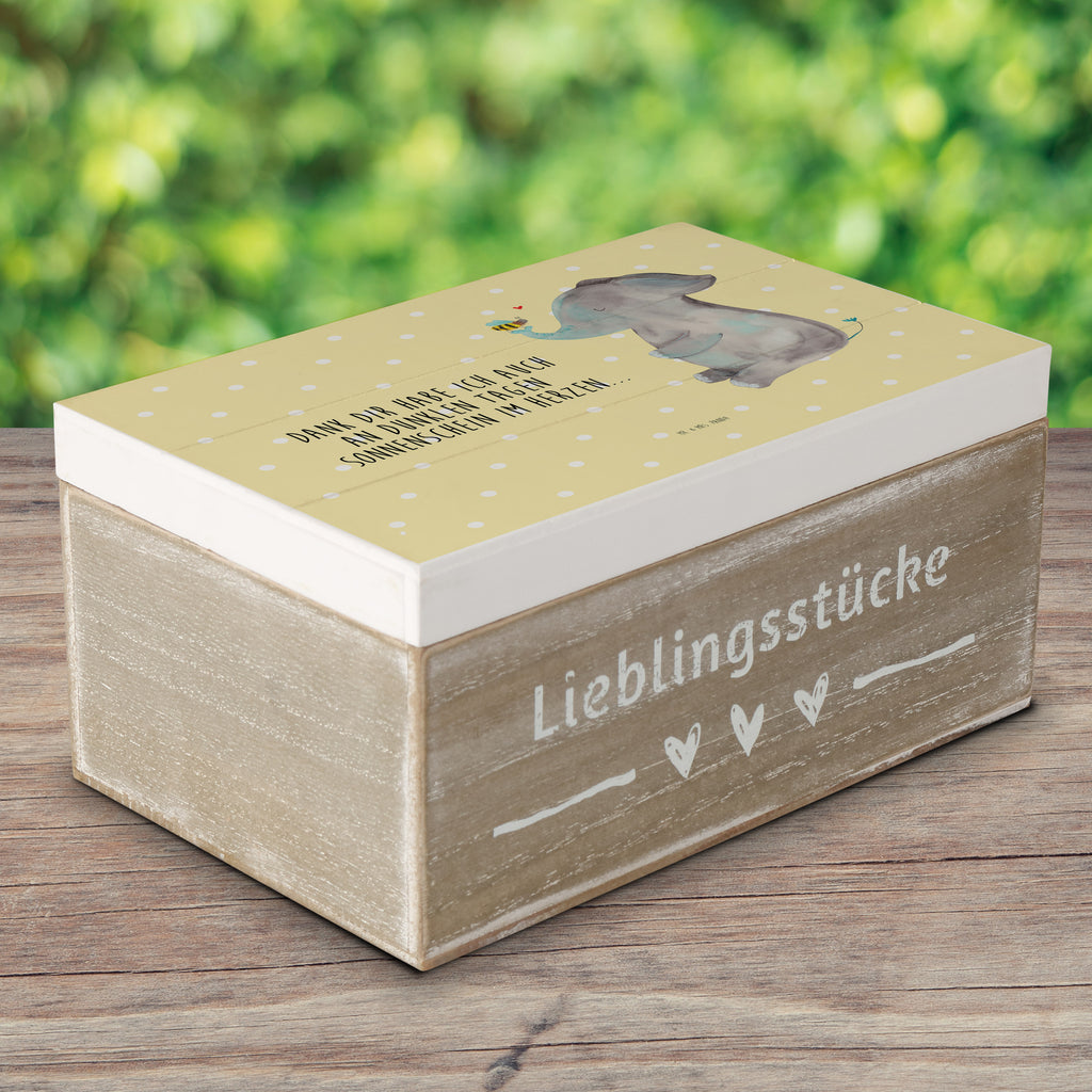 Holzkiste Elefant & Biene Holzkiste, Kiste, Schatzkiste, Truhe, Schatulle, XXL, Erinnerungsbox, Erinnerungskiste, Dekokiste, Aufbewahrungsbox, Tiermotive, Gute Laune, lustige Sprüche, Tiere, Elefant, Biene, Liebe, Liebesbeweis, Jahrestag, Liebesgeschenk, Heiratsantrag, Hochzeitsgeschenk, Liebesspruch