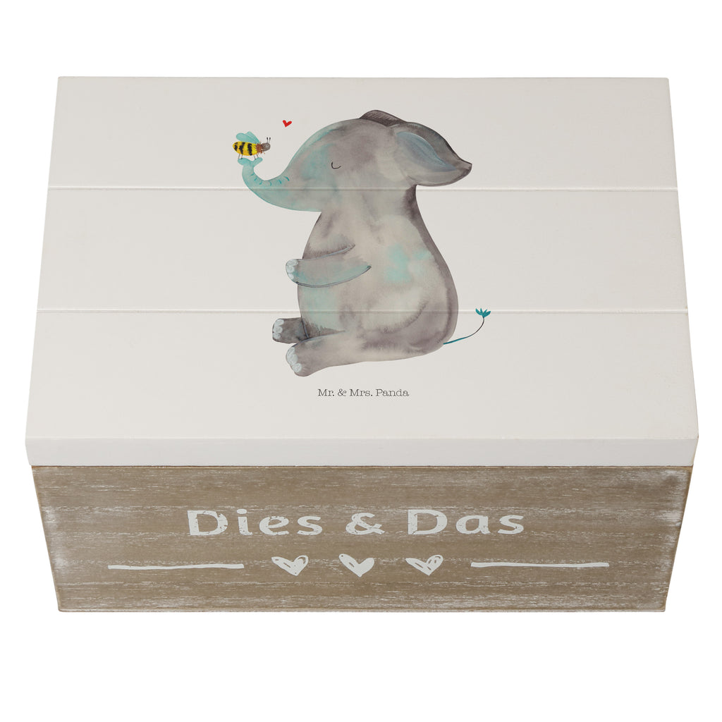 Holzkiste Elefant & Biene Holzkiste, Kiste, Schatzkiste, Truhe, Schatulle, XXL, Erinnerungsbox, Erinnerungskiste, Dekokiste, Aufbewahrungsbox, Tiermotive, Gute Laune, lustige Sprüche, Tiere, Elefant, Biene, Liebe, Liebesbeweis, Jahrestag, Liebesgeschenk, Heiratsantrag, Hochzeitsgeschenk, Liebesspruch