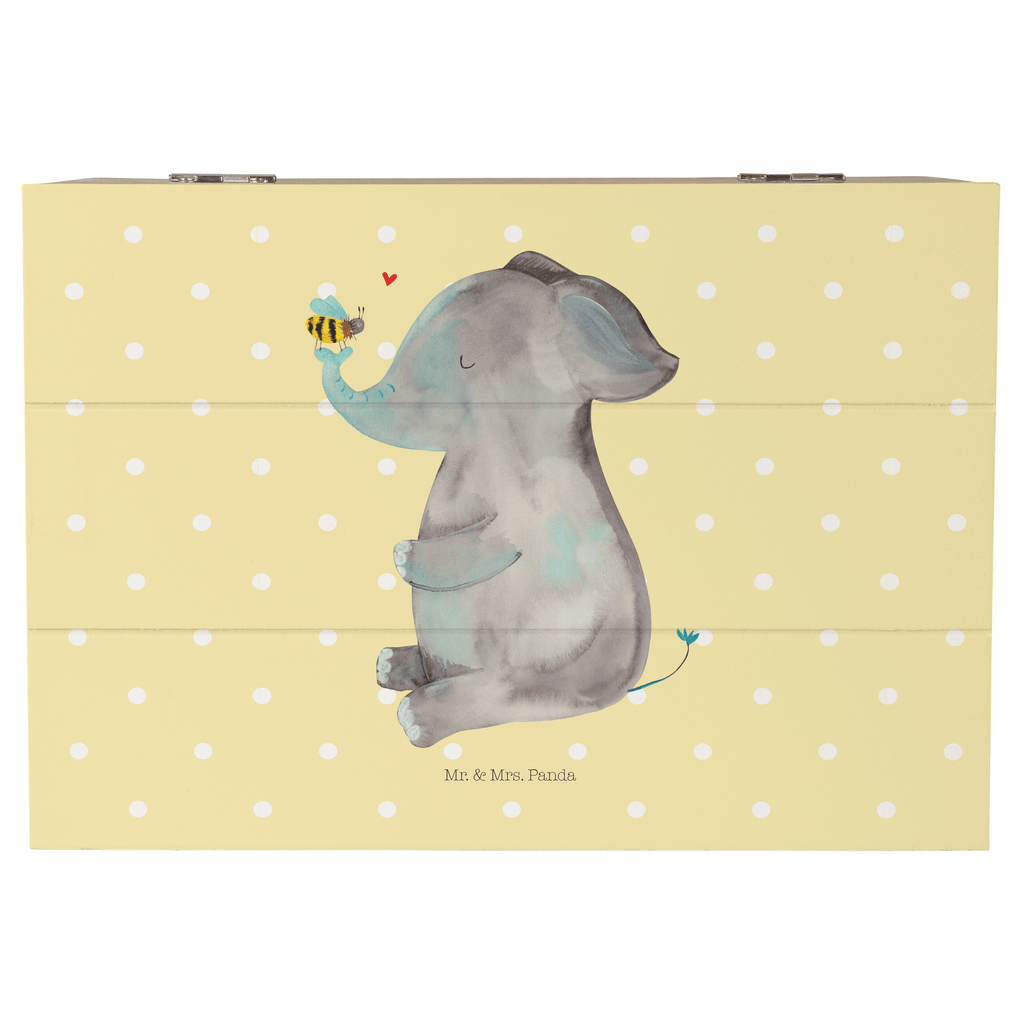 Holzkiste Elefant & Biene Holzkiste, Kiste, Schatzkiste, Truhe, Schatulle, XXL, Erinnerungsbox, Erinnerungskiste, Dekokiste, Aufbewahrungsbox, Tiermotive, Gute Laune, lustige Sprüche, Tiere, Elefant, Biene, Liebe, Liebesbeweis, Jahrestag, Liebesgeschenk, Heiratsantrag, Hochzeitsgeschenk, Liebesspruch