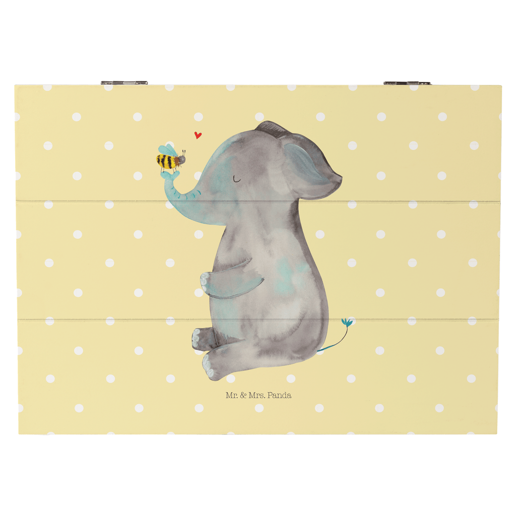 Holzkiste Elefant & Biene Holzkiste, Kiste, Schatzkiste, Truhe, Schatulle, XXL, Erinnerungsbox, Erinnerungskiste, Dekokiste, Aufbewahrungsbox, Tiermotive, Gute Laune, lustige Sprüche, Tiere, Elefant, Biene, Liebe, Liebesbeweis, Jahrestag, Liebesgeschenk, Heiratsantrag, Hochzeitsgeschenk, Liebesspruch