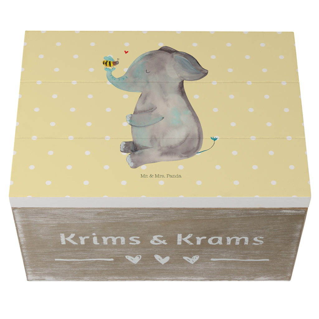 Holzkiste Elefant & Biene Holzkiste, Kiste, Schatzkiste, Truhe, Schatulle, XXL, Erinnerungsbox, Erinnerungskiste, Dekokiste, Aufbewahrungsbox, Tiermotive, Gute Laune, lustige Sprüche, Tiere, Elefant, Biene, Liebe, Liebesbeweis, Jahrestag, Liebesgeschenk, Heiratsantrag, Hochzeitsgeschenk, Liebesspruch