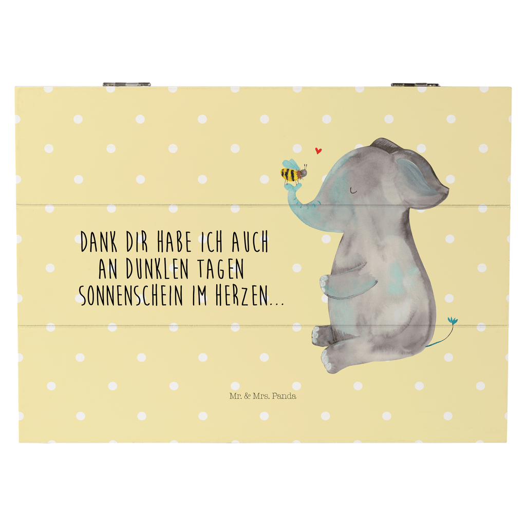 Holzkiste Elefant & Biene Holzkiste, Kiste, Schatzkiste, Truhe, Schatulle, XXL, Erinnerungsbox, Erinnerungskiste, Dekokiste, Aufbewahrungsbox, Tiermotive, Gute Laune, lustige Sprüche, Tiere, Elefant, Biene, Liebe, Liebesbeweis, Jahrestag, Liebesgeschenk, Heiratsantrag, Hochzeitsgeschenk, Liebesspruch