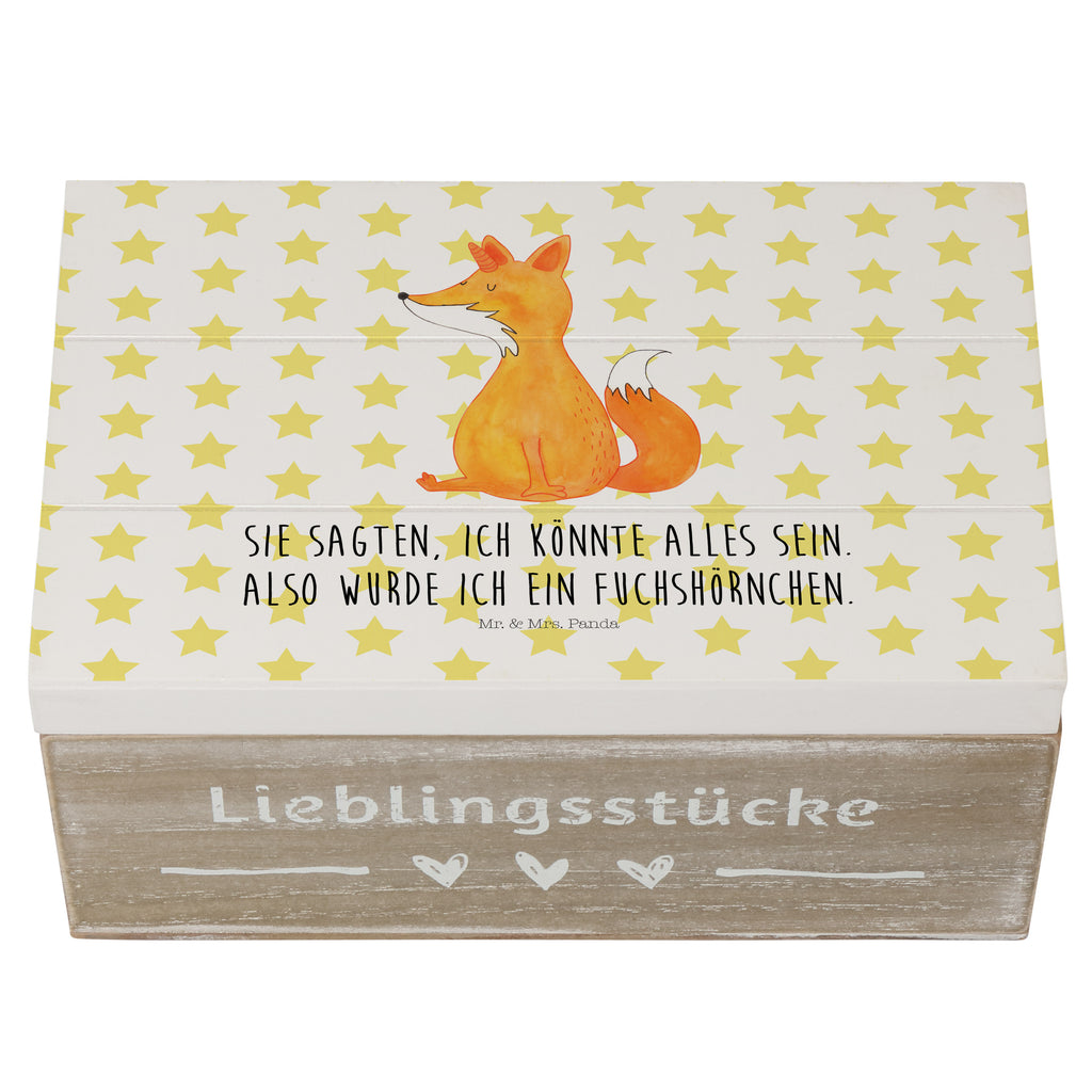 Holzkiste Fuchshörnchen Holzkiste, Kiste, Schatzkiste, Truhe, Schatulle, XXL, Erinnerungsbox, Erinnerungskiste, Dekokiste, Aufbewahrungsbox, Einhorn, Einhörner, Einhorn Deko, Pegasus, Unicorn, Fuchs, Unicorns, Fuchshörnchen, Fuchshorn, Foxycorn, Füchse