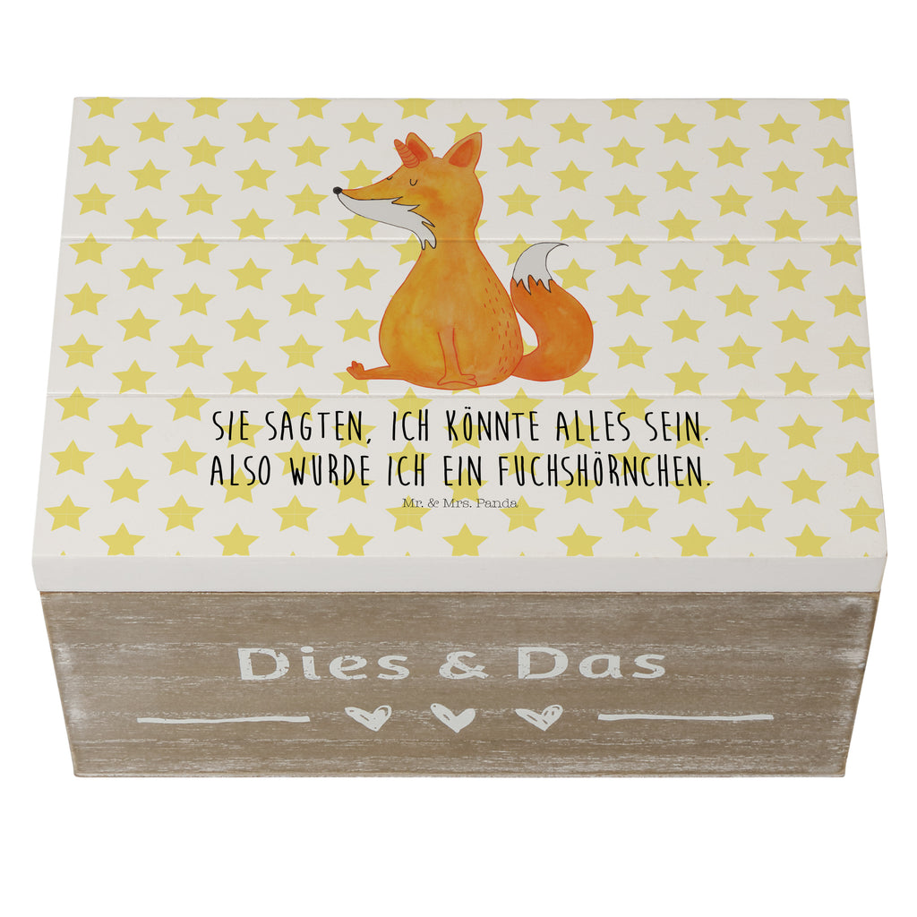 Holzkiste Fuchshörnchen Holzkiste, Kiste, Schatzkiste, Truhe, Schatulle, XXL, Erinnerungsbox, Erinnerungskiste, Dekokiste, Aufbewahrungsbox, Einhorn, Einhörner, Einhorn Deko, Pegasus, Unicorn, Fuchs, Unicorns, Fuchshörnchen, Fuchshorn, Foxycorn, Füchse