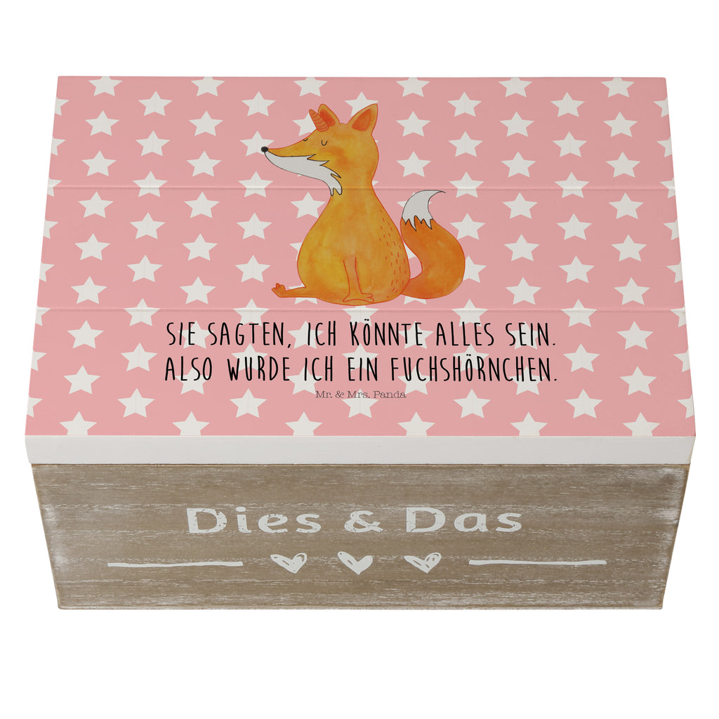 Holzkiste Fuchshörnchen Holzkiste, Kiste, Schatzkiste, Truhe, Schatulle, XXL, Erinnerungsbox, Erinnerungskiste, Dekokiste, Aufbewahrungsbox, Einhorn, Einhörner, Einhorn Deko, Pegasus, Unicorn, Fuchs, Unicorns, Fuchshörnchen, Fuchshorn, Foxycorn, Füchse
