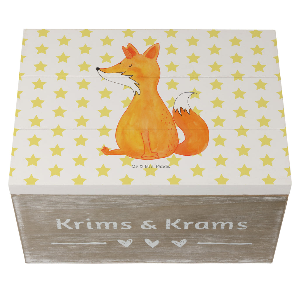 Holzkiste Fuchshörnchen Holzkiste, Kiste, Schatzkiste, Truhe, Schatulle, XXL, Erinnerungsbox, Erinnerungskiste, Dekokiste, Aufbewahrungsbox, Einhorn, Einhörner, Einhorn Deko, Pegasus, Unicorn, Fuchs, Unicorns, Fuchshörnchen, Fuchshorn, Foxycorn, Füchse