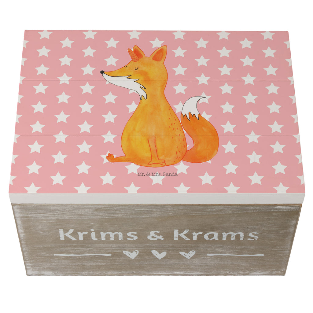 Holzkiste Fuchshörnchen Holzkiste, Kiste, Schatzkiste, Truhe, Schatulle, XXL, Erinnerungsbox, Erinnerungskiste, Dekokiste, Aufbewahrungsbox, Einhorn, Einhörner, Einhorn Deko, Pegasus, Unicorn, Fuchs, Unicorns, Fuchshörnchen, Fuchshorn, Foxycorn, Füchse
