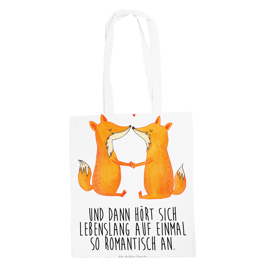 Tragetasche Füchse Liebe Beuteltasche, Beutel, Einkaufstasche, Jutebeutel, Stoffbeutel, Fuchs, Füchse, Fox, Liebe, Liebespaar, Paar, Partner, Freundin, Freund, Ehe, Verlobte, Ehemann, Ehefrau, Liebesbeweis