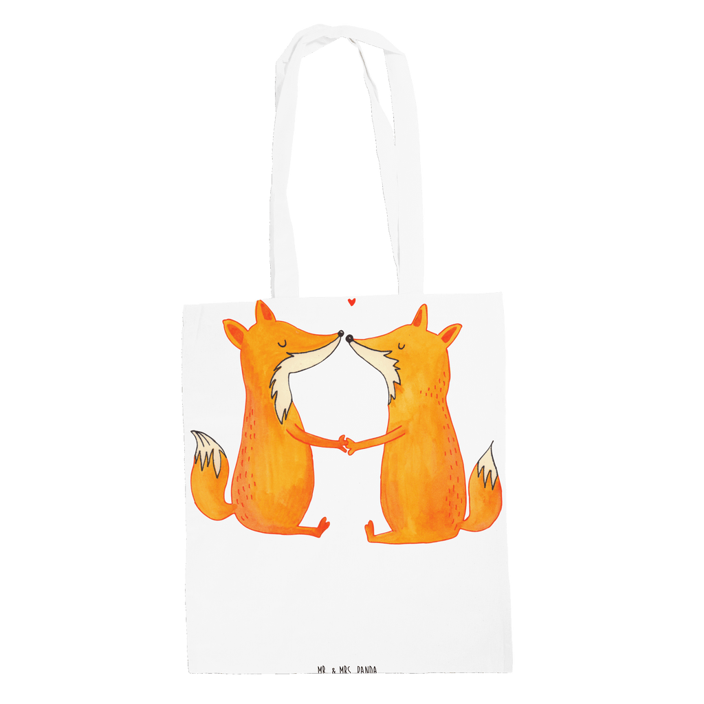 Tragetasche Füchse Liebe Beuteltasche, Beutel, Einkaufstasche, Jutebeutel, Stoffbeutel, Fuchs, Füchse, Fox, Liebe, Liebespaar, Paar, Partner, Freundin, Freund, Ehe, Verlobte, Ehemann, Ehefrau, Liebesbeweis