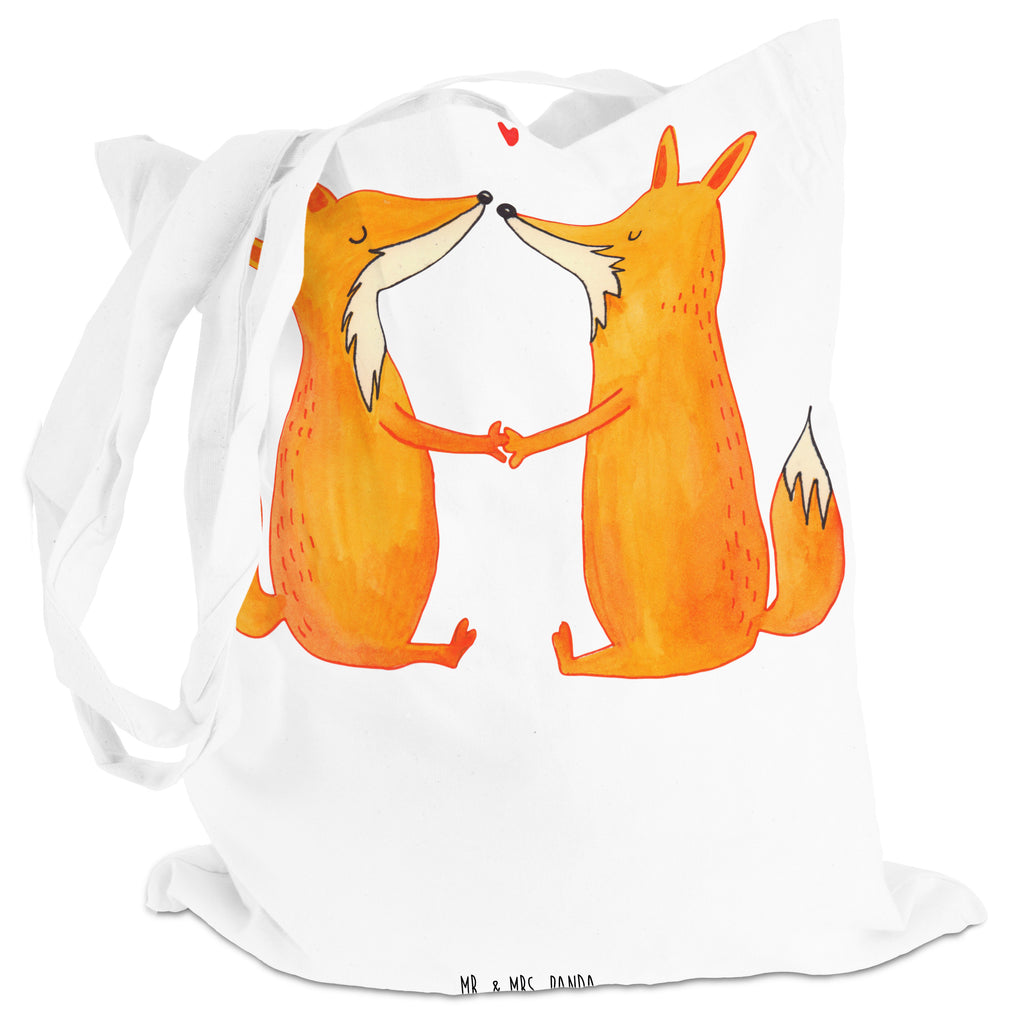 Tragetasche Füchse Liebe Beuteltasche, Beutel, Einkaufstasche, Jutebeutel, Stoffbeutel, Fuchs, Füchse, Fox, Liebe, Liebespaar, Paar, Partner, Freundin, Freund, Ehe, Verlobte, Ehemann, Ehefrau, Liebesbeweis