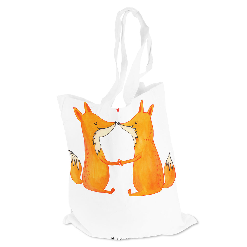 Tragetasche Füchse Liebe Beuteltasche, Beutel, Einkaufstasche, Jutebeutel, Stoffbeutel, Fuchs, Füchse, Fox, Liebe, Liebespaar, Paar, Partner, Freundin, Freund, Ehe, Verlobte, Ehemann, Ehefrau, Liebesbeweis