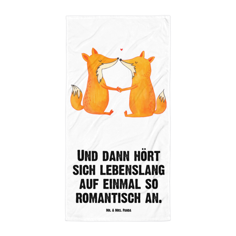 XL Badehandtuch Füchse Liebe Handtuch, Badetuch, Duschtuch, Strandtuch, Saunatuch, Fuchs, Füchse, Fox, Liebe, Liebespaar, Paar, Partner, Freundin, Freund, Ehe, Verlobte, Ehemann, Ehefrau, Liebesbeweis