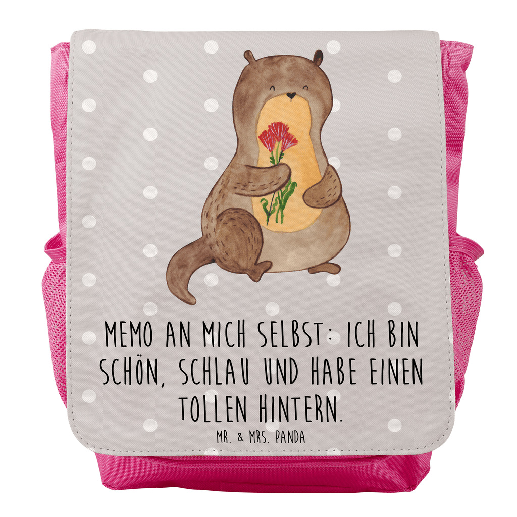 Kinderrucksack Otter Blumenstrauß Kids, Rucksack, Kinderrucksack, Kinder Rucksack, Rucksack Kindergröße, Kleiner Rucksack, Otter, Fischotter, Seeotter, Otter Seeotter See Otter