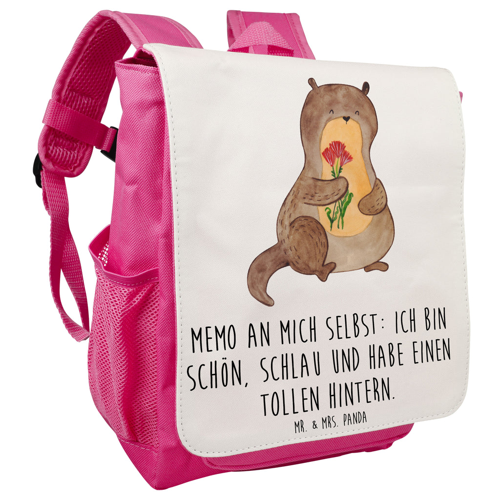 Kinderrucksack Otter Blumenstrauß Kids, Rucksack, Kinderrucksack, Kinder Rucksack, Rucksack Kindergröße, Kleiner Rucksack, Otter, Fischotter, Seeotter, Otter Seeotter See Otter
